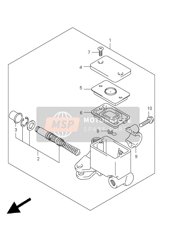 Suzuki UX125 SIXTEEN 2011 Front Master Cylinder for a 2011 Suzuki UX125 SIXTEEN